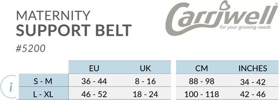 Carriwell Verstelbare Zwangerschapsbuikband - Zwart - L/XL