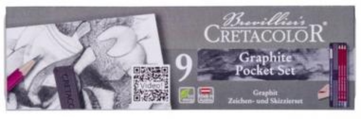 Cretacolor Grafiet Pocketset 9-delig
