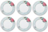 Pip Studio Blushing Birds Dinerbord Wit 26.5 cm - 6 stuks