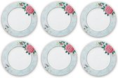 Pip Studio Blushing Birds Dinerbord Wit 26.5 cm - 6 stuks