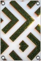Tuinposter –Plantenbakken van bovenaf – 100x150cm Foto op Tuinposter (wanddecoratie voor buiten en binnen)