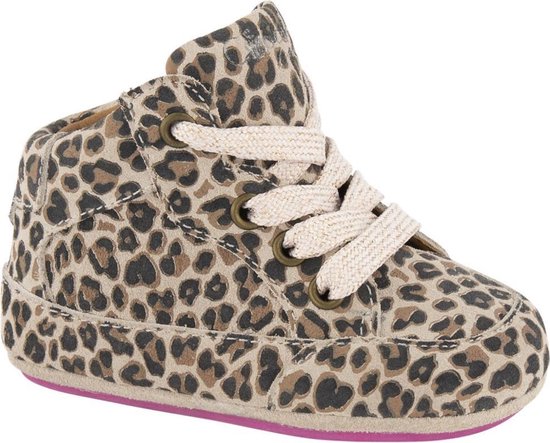 Cupcake Couture Kinderen Bruine leren veterschoen panterprint - Maat 21 |  bol.com