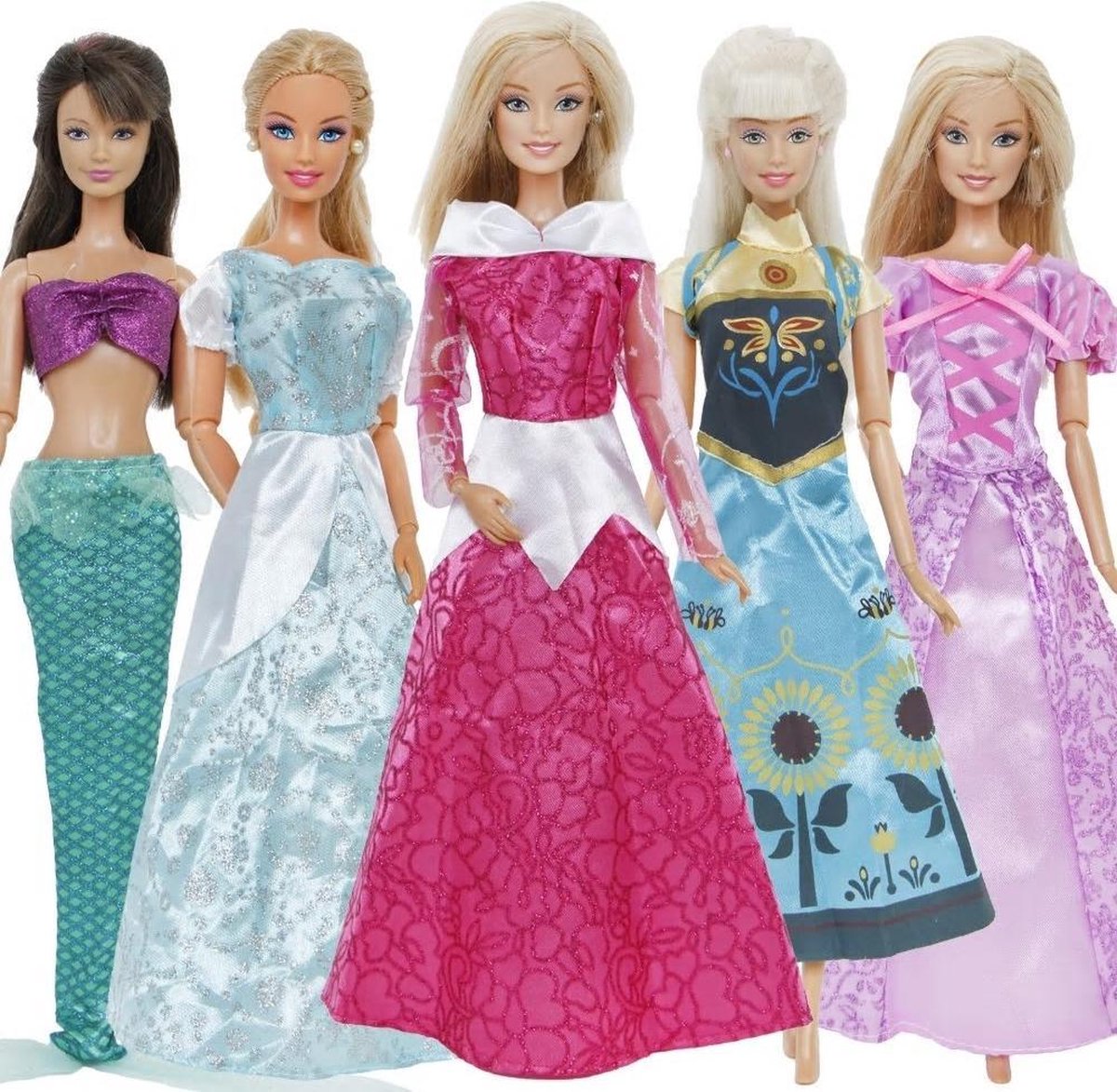 graven Antecedent luchthaven 5x Prinsessen jurk voor modepoppen - past op barbie | bol.com