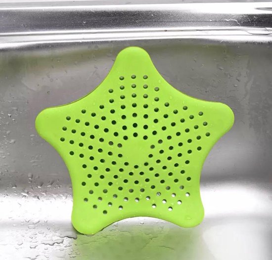 Tamis de salle de bain en silicone - Tamis de cuisine - Tamis d'évier Vert 1 pièce Drain d'évier Tamis Tapis d'évier Drain de douche Tamis vert 1 Pack