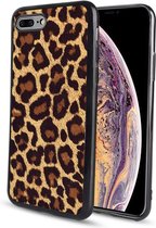 Tijger x Luipaard telefoonhoesje geschikt voor Apple iPhone 7 Plus / 8 Plus Hoesje Bruin