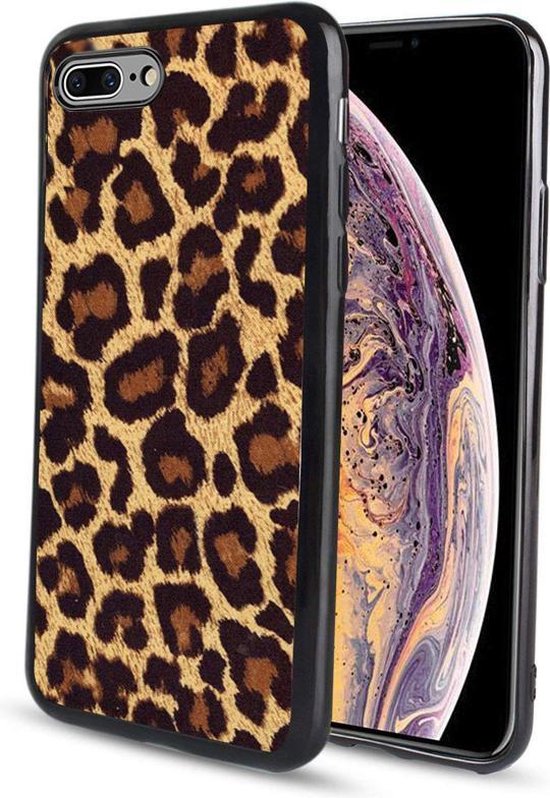 Tijger x Luipaard telefoonhoesje geschikt voor Apple iPhone 7 Plus / 8 Plus  Hoesje Bruin | bol.com