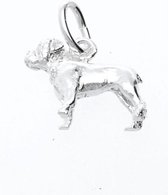 Zilveren Bull mastiff ketting hanger - klein