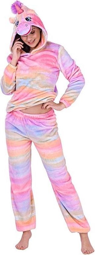 Huispak, Pyjama Unicorn "Rainbow" hooded super soft | bol.com