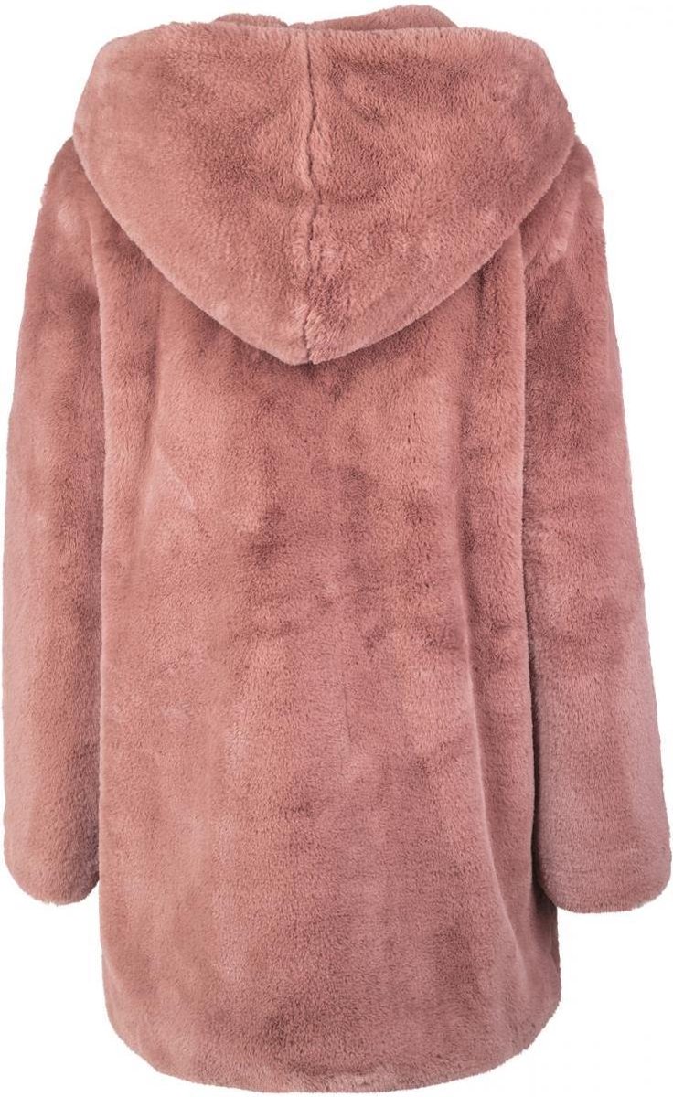 TDEOK Dames Winter Fleecejack Met Pluche Kraag - Corduroy Verdikt - Oudroze
