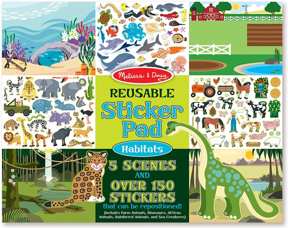 Wat dan ook samenkomen Ontwapening Melissa & Doug Stickerboek met herbruikbare stickers | bol.com
