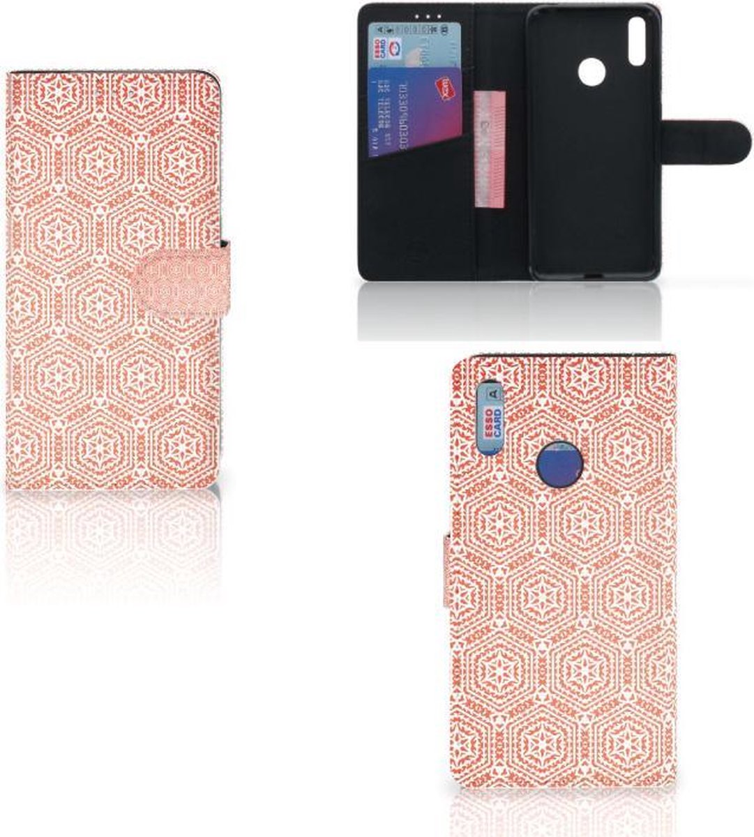 Huawei Y7 (2019) Telefoon Hoesje Pattern Orange