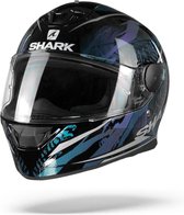 Shark D-Skwal 2 Shigan Zwart Violet Glitter Kvx Integraalhelm - Motorhelm - Maat M