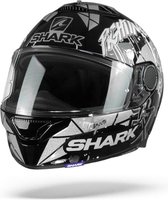 Shark Spartan 1.2 Lorenzo Catalunya GP Zwart Wit Glitter KWX Integraalhelm - Maat XL - Helm