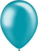 Turquoise Ballonnen Metallic 25cm 10st