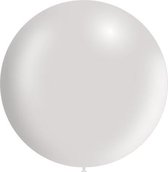 Lichtgrijze Reuze Ballon Metallic 60cm