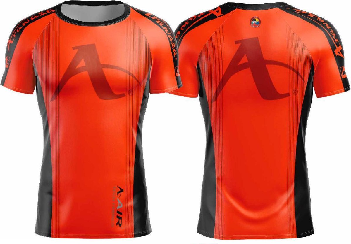 T-shirt Arawaza | dry-fit | oranje-zwart - Product Kleur: Oranje / Product Maat: XXS