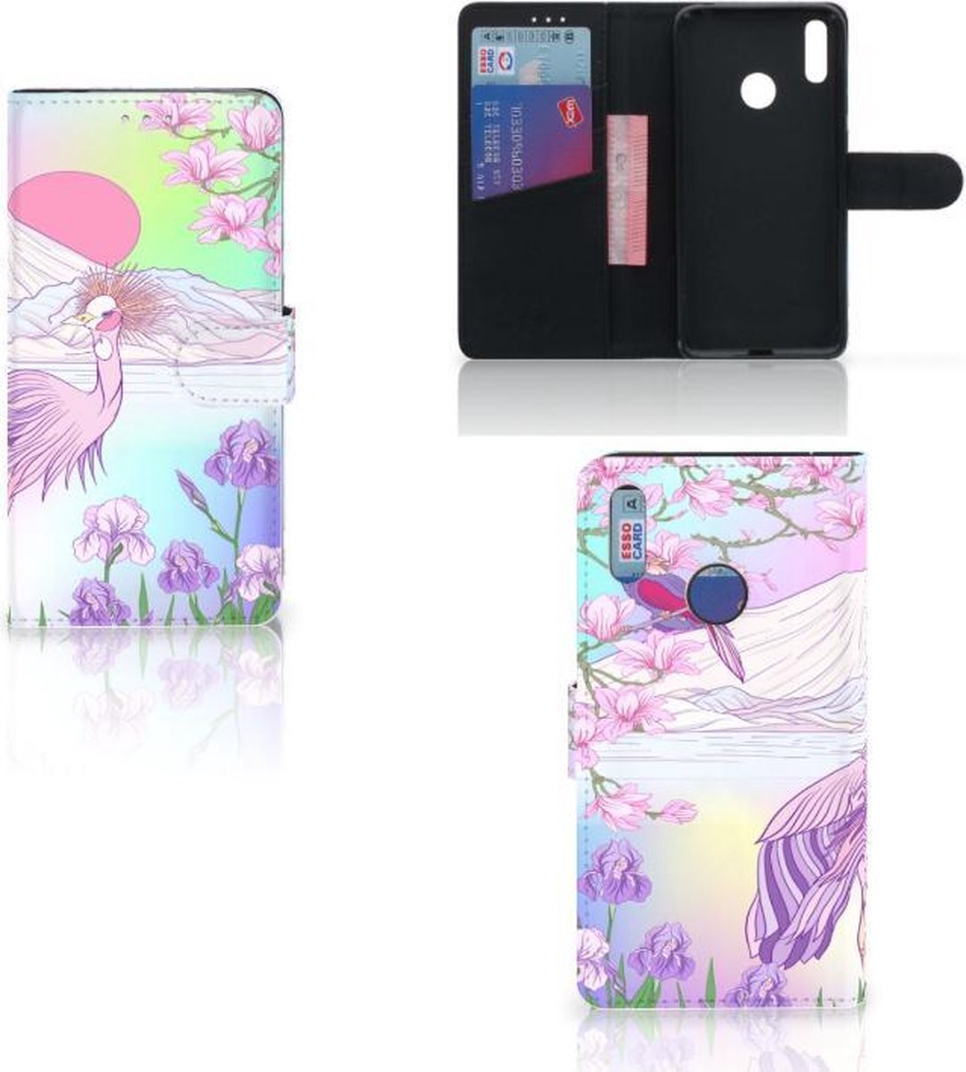 Huawei Y7 (2019) Telefoonhoesje met Pasjes Bird