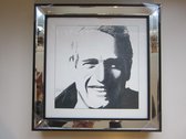Ingelijste afbeelding (prent) Paul Newman 36 x 36 cm
