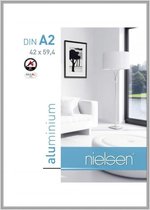 Fotolijst poster frame A2 brandvertragende vlamvertragende wissellijst zilver aluminium B1 certificering DIN 4102 - 1