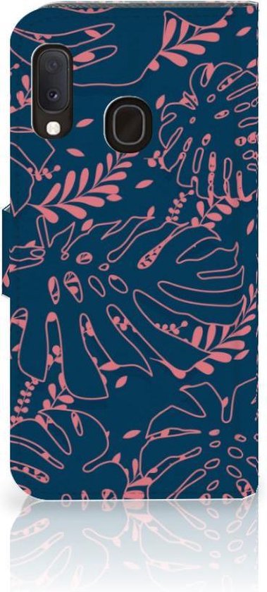 Portefeuille Samsung Galaxy A20e Coque Compatible avec Feuilles De Palmier