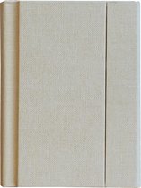 FotoHolland -Zelfklevend Fotoalbum 18x13 cm  - 12 pagina's wit Canvas creme (staand) - TEC181312CR