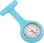 Treasure Trove® Zachtblauw Siliconen Verpleegstershorloge - Zuster Verpleegster Horloge - 35mm - Heren - Dames