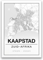 Poster/plattegrond KAAPSTAD - 30x40cm