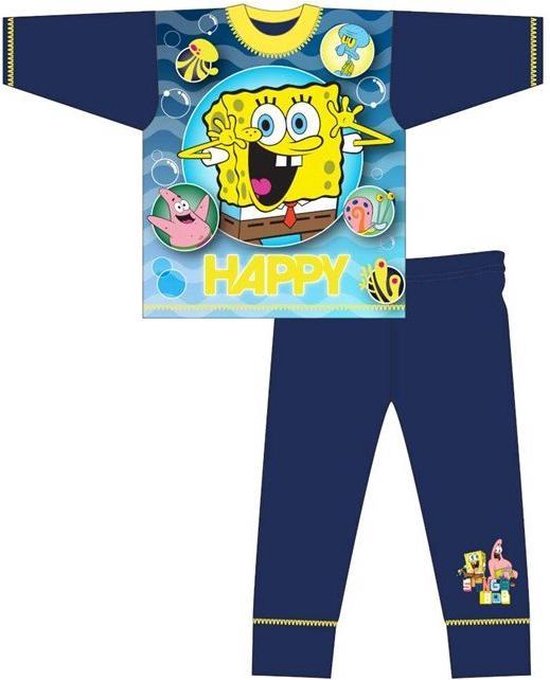 Spongebob pyjama - blauw - maat 110 | bol.com