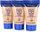 Rimmel BB Cream - 01 Light (Testers 3 x 15 ml)