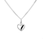 Robimex Collection Ketting Hart 1,1 mm 41 + 4 cm - Zilver