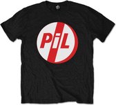 Pil Public Image Ltd Heren Tshirt -M- Logo Zwart