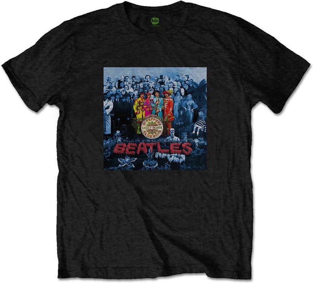 Afbeelding van product Rock Off  The Beatles Heren Tshirt -L- Sgt Pepper Blue Zwart  - maat L