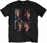 The Beatles - White Album Faces Heren T-shirt - XL - Zwart