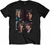 The Beatles Heren Tshirt -XL- White Album Faces Zwart