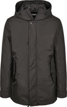 Long Jacket: Hooded zwart
