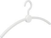 De Kledinghanger Gigant - 8 x Garderobehanger Point kunststof wit / wit, 45 cm