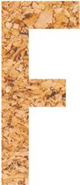 kurk - muurletter - plakletter - prikbord - kurk - vegan – letter - F - 58 cm hoog