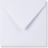Witte vierkante enveloppen 14 x 14 cm 100 stuks