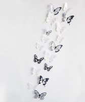 Hiden | Muursticker Vlinders - Crystal Butterflies - 3D Decoratie - Huis - Interieur | 18 stuks
