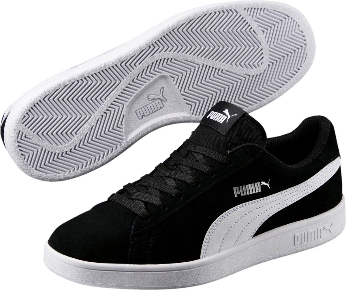 PUMA Smash v2 Sneakers Unisex - PUMA Black-PUMA White-PUMA Silver - Maat 45  | bol.com