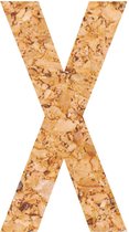 kurk - muurletter - plakletter - prikbord - kurk - vegan – letter -  X - 28 cm hoog