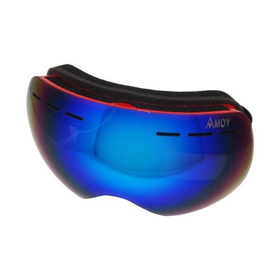 Pro Care Excellent Quality® Logan TPU Ultra-Light Frame - Dubbele Lens - Anto Fog - Skibril Dames Heren - Skibrillen - 100% UVA UVB UVC Bescherming - Lens Blauw - Frame Rood Zwart