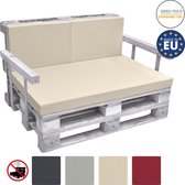 Beautissu Rugkussen Palletkussen ECO Pure 2 -delig 60x40cm natuur