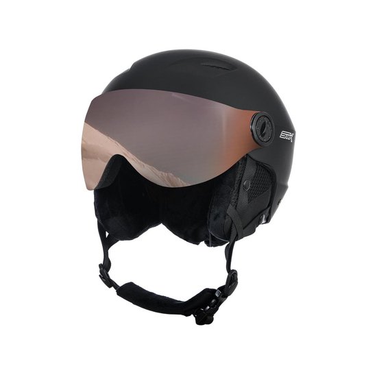 STX Helmet Visor Junior Black Skihelm Black Unisex Maat S