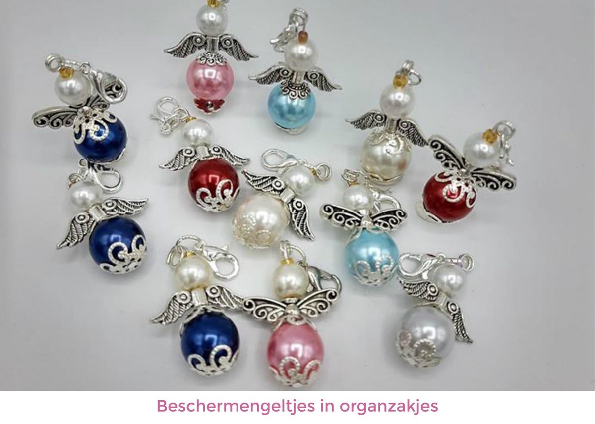Beschermengeltjes in een geschenkzakje