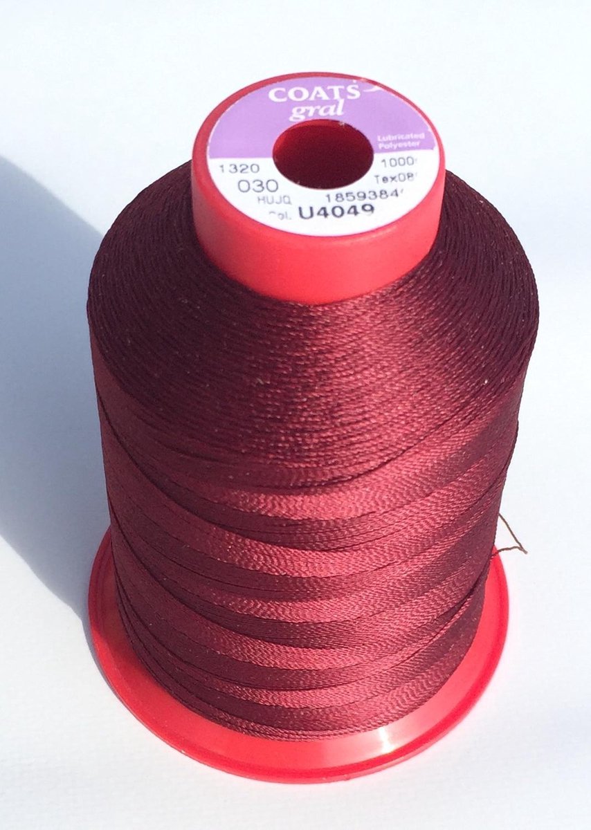 Saliseal |Bordo rood Polyester naaigaren voor Bootkap, Tent en Zonwering