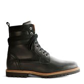 Travelin Nordfold Heren - Leren veterschoenen - Wol gevoerd - Zwart Leer - Maat 46