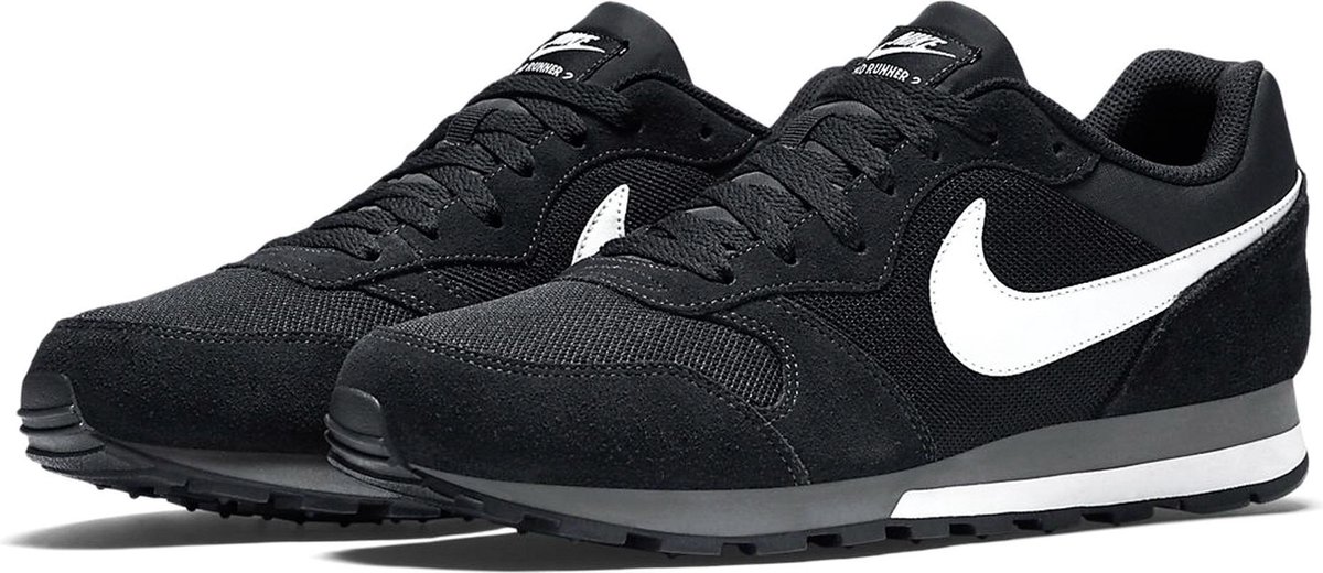 Nike Md Runner 2 Heren Sneakers - Black/White-Anthracite - Maat 9.5 - Nike