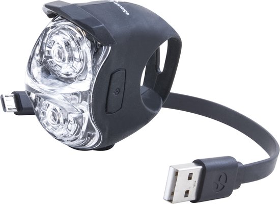 Spanninga Jet Fiets koplamp - 20 lumen - USB-Oplaadbaar | bol.com
