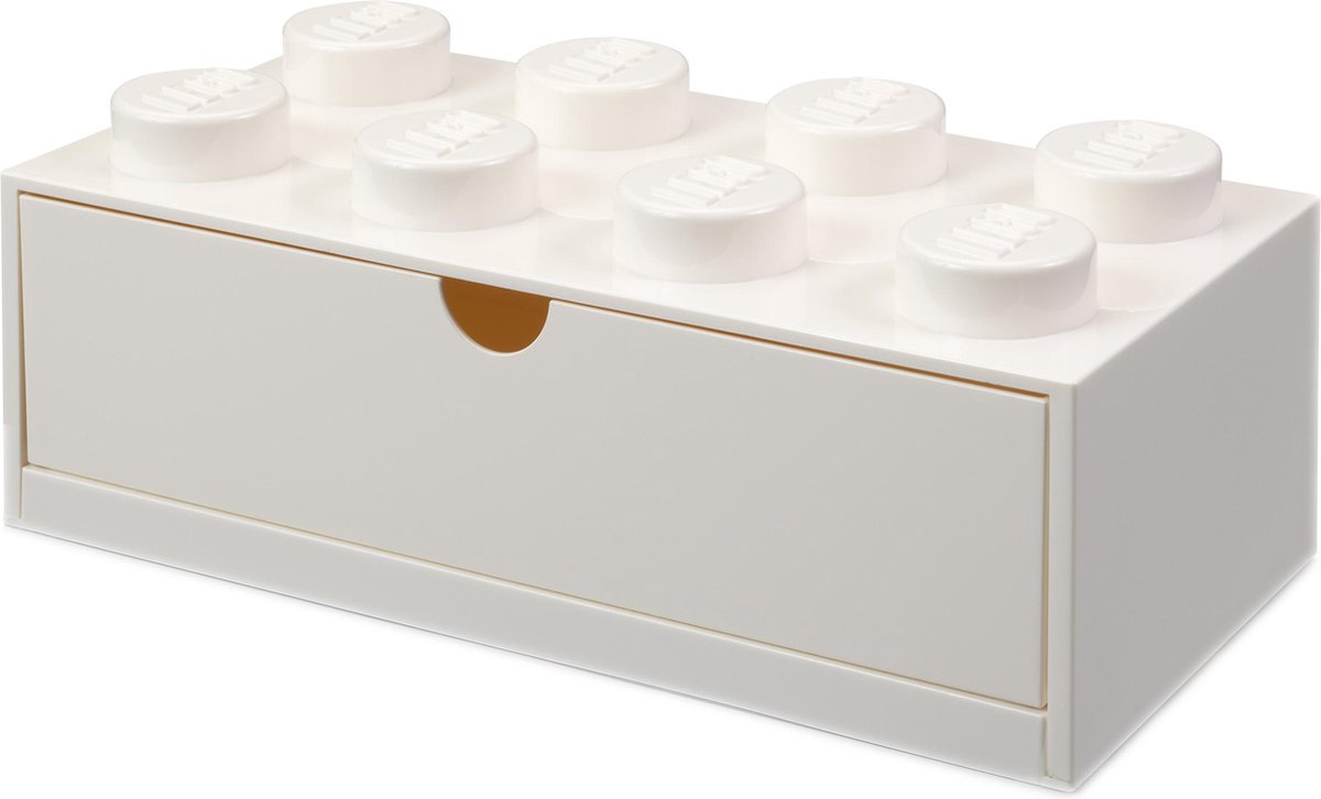 Lego Boîte avec tiroir Blanc, 11.3 × 15.8 × 31.6 cm